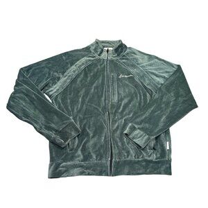 Saintwoods Zip-Up Velour Jacket in Sea Blue